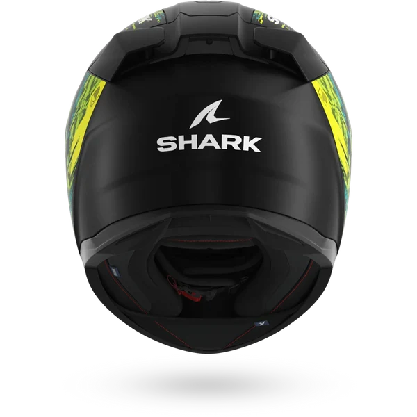 SHARK D-SKWAL 3 SPEED-VIB Mat NEGRO Green Azul Casco De Moto