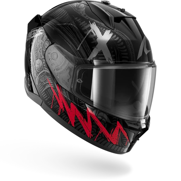 SHARK D-SKWAL 3 SHIEVER NEGRO Anthra Rojo Casco De Moto