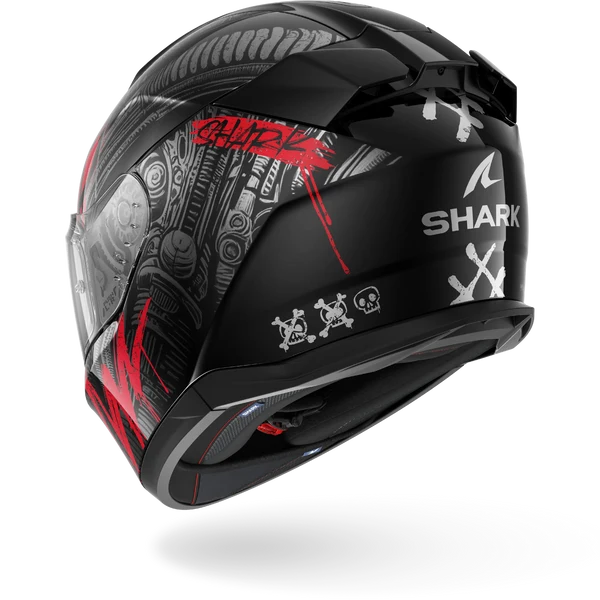 SHARK D-SKWAL 3 SHIEVER NEGRO Anthra Rojo Casco De Moto