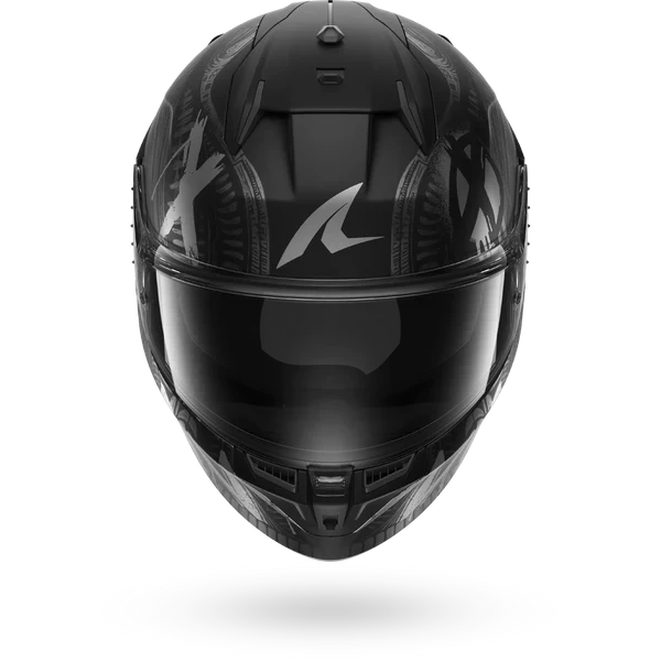 SHARK D-SKWAL 3 SHIEVER Mat NEGRO Anthra Plata Casco De Moto