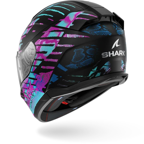 SHARK D-SKWAL 3 REPTAIA Mat NEGRO Cameleon Casco De Moto