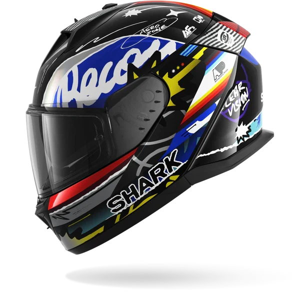 SHARK D-SKWAL 3 STREETRUSH Casco De Moto Negro Azul Chrom