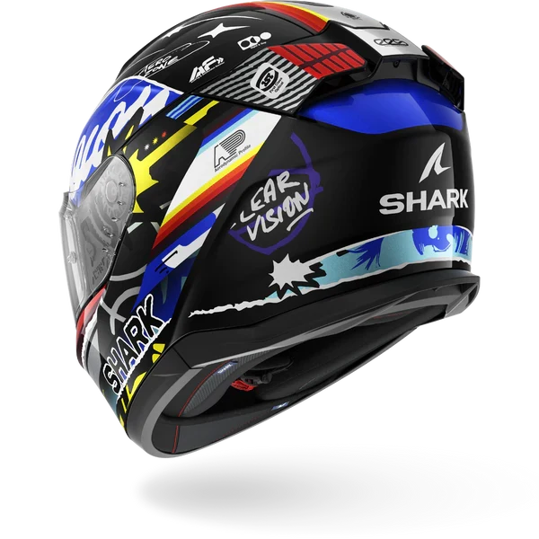 SHARK D-SKWAL 3 STREETRUSH Casco De Moto Negro Azul Chrom