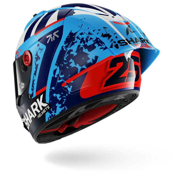 SHARK AERON-GP FIM RACING #1 REPLICA RAUL FERNANDEZ Azul Blanco Casco De Moto