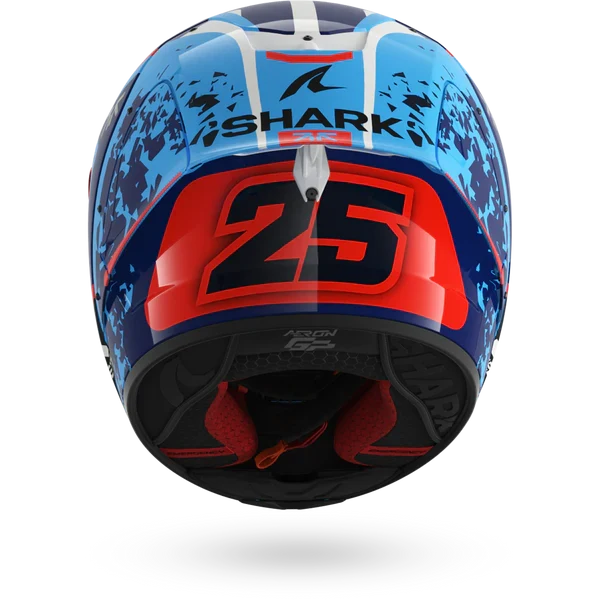 SHARK AERON-GP FIM RACING #1 REPLICA RAUL FERNANDEZ Azul Blanco Casco De Moto