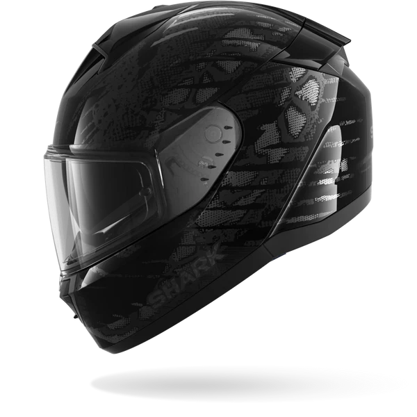 SHARK RIDILL 2 REPTAIA Casco De Moto NEGRO Anthra Plata