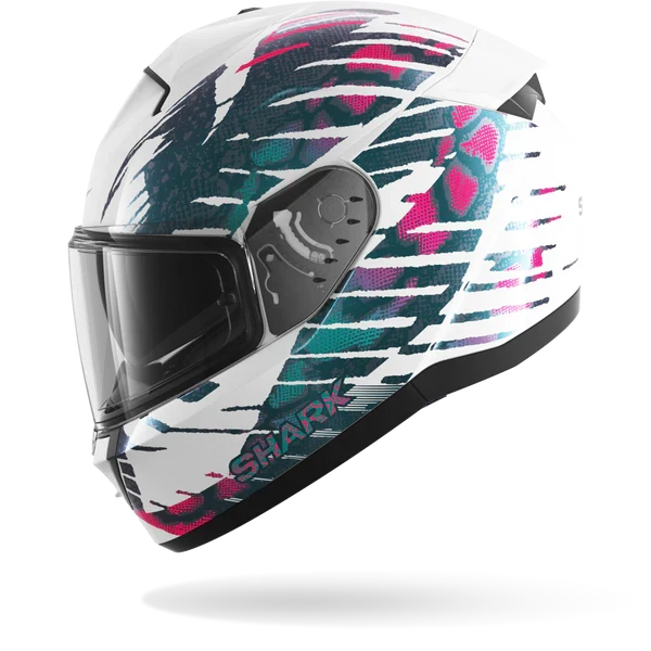 SHARK RIDILL 2 REPTAIA Casco De Moto Blanco Violeta Cameleon