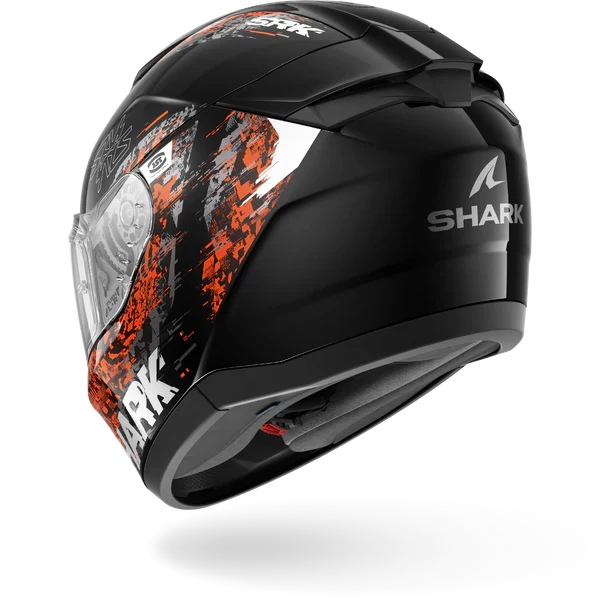 SHARK RIDILL 2 SPEED-VIB NEGRO Anthra Naranja Casco De Moto