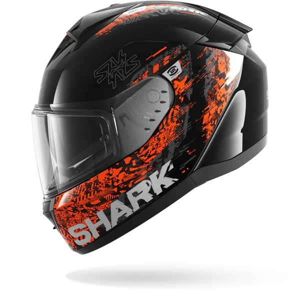 SHARK RIDILL 2 SPEED-VIB NEGRO Anthra Naranja Casco De Moto