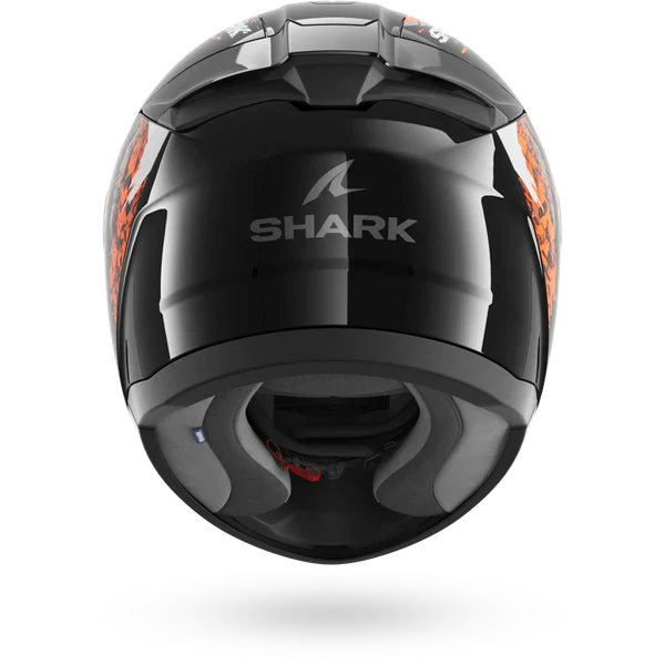 SHARK RIDILL 2 SPEED-VIB NEGRO Anthra Naranja Casco De Moto