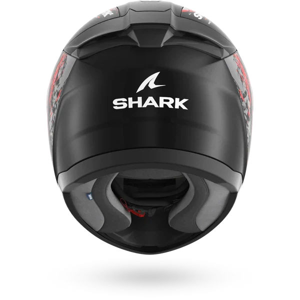 SHARK RIDILL 2 SPEED-VIB Mat NEGRO Anthra Rojo Casco De Moto