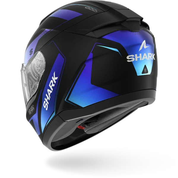 SHARK RIDILL 2 MEKARIUM Mat NEGRO AZUL Casco De Moto
