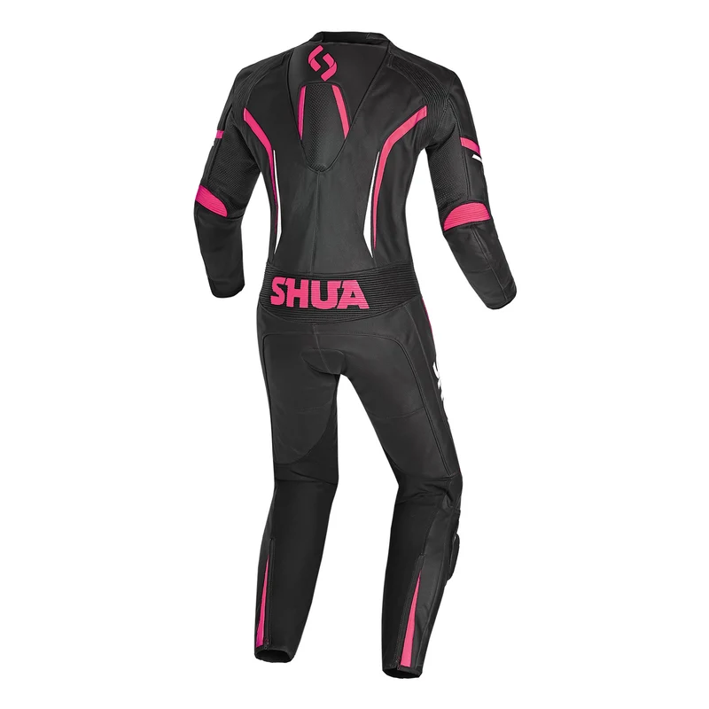 SHUA INFINITY 1PC MONO DE MOTO MUJER NEGRO BLANCO ROSA