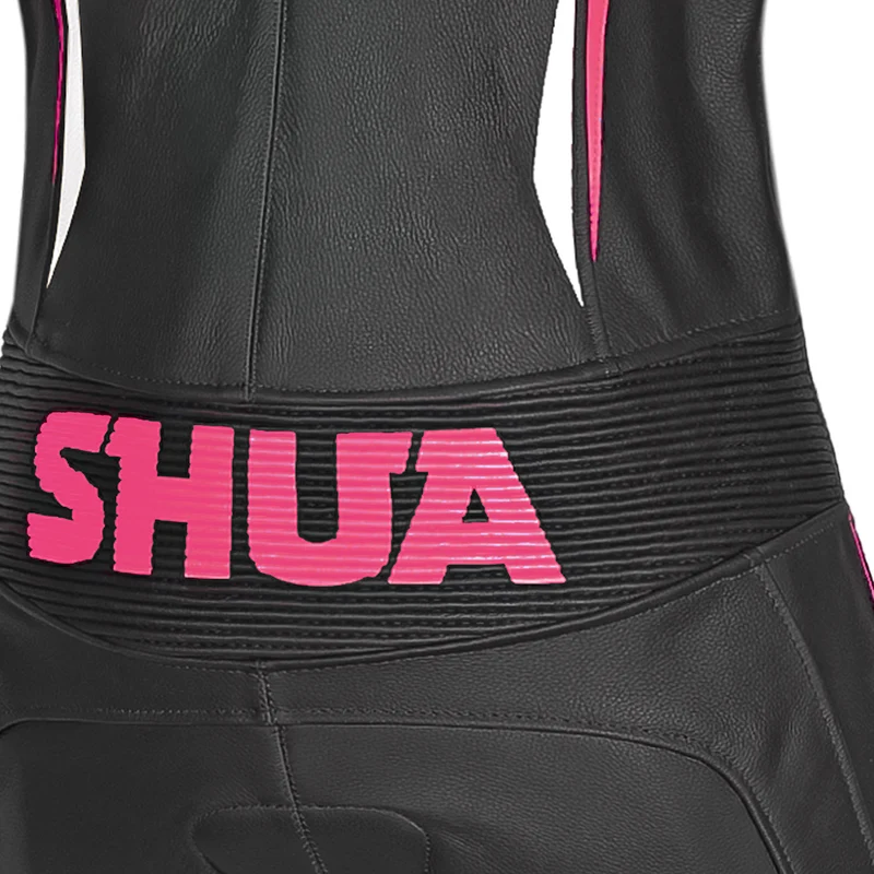SHUA INFINITY 1PC MONO DE MOTO MUJER NEGRO BLANCO ROSA
