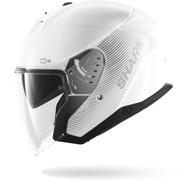 SHARK SKWAL i3 JET SP LYNE Blanco Plata Plata Casco De Moto
