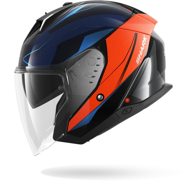 SHARK SKWAL i3 JET MEKARIUM NEGRO Chrom Naranja Casco De Moto