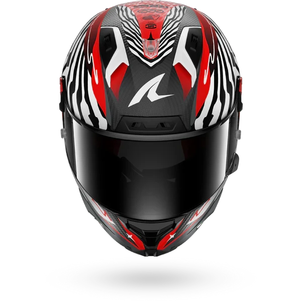 SHARK AERON-GP FIM RACING #2 SPEED-FANCY Mat Carbon Blanco Rojo Casco De Moto