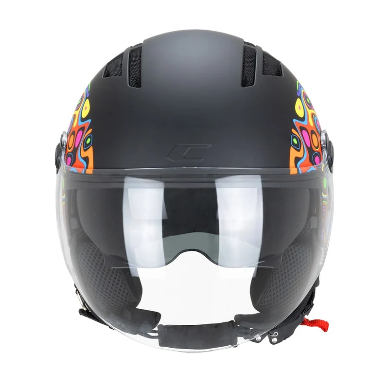CGM 116X AIR CITY CASCO JET DE MOTO NEGRO AZUL VERDE