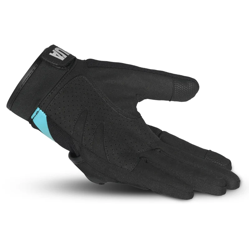 SHUA SHOT GUANTES DE MOTO TEXTILE MUJER NEGRO TURQUESA