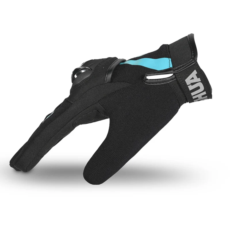 SHUA SHOT GUANTES DE MOTO TEXTILE MUJER NEGRO TURQUESA