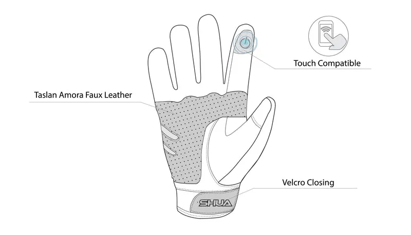 SHUA SHOT GUANTES DE MOTO TEXTILE MUJER NEGRO ROSA