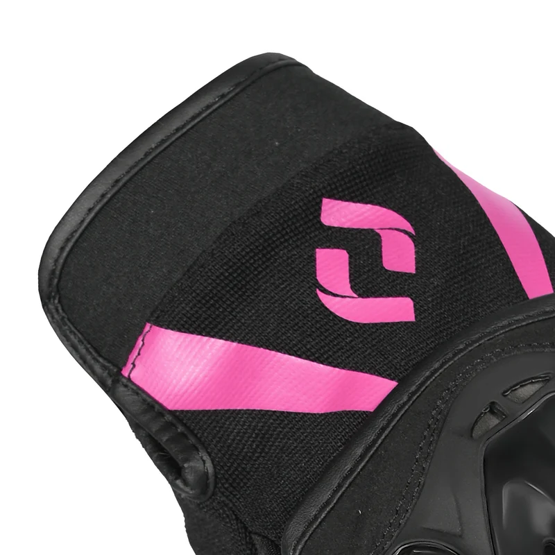 SHUA SHOT GUANTES DE MOTO TEXTILE MUJER NEGRO ROSA