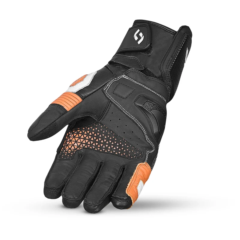 SHUA RANGER PRO GUANTES DE MOTO NEGRO BLANCO NARANJA