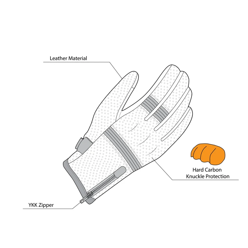 BELA IMPACT GUANTES DE MOTO DE MUJER PIEL MARRON