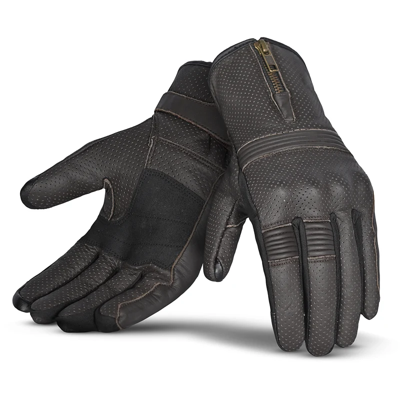 BELA IMPACT GUANTES DE MOTO PIEL MARRON