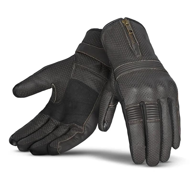 BELA IMPACT GUANTES DE MOTO PIEL MARRON