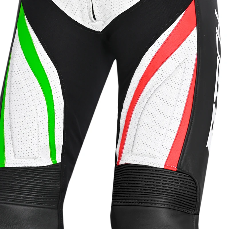 R-TECH DEFENDER GP 1 PC MONO DE MOTO NEGRO BLANCO ROJO VERDE