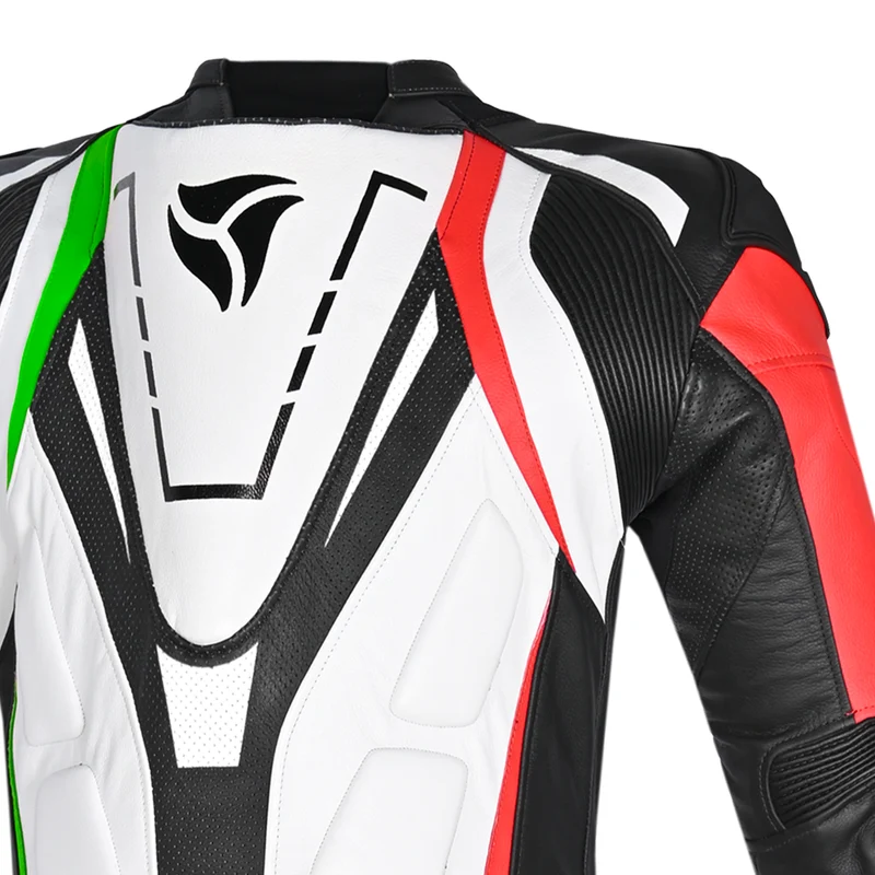 R-TECH DEFENDER GP 1 PC MONO DE MOTO NEGRO BLANCO ROJO VERDE