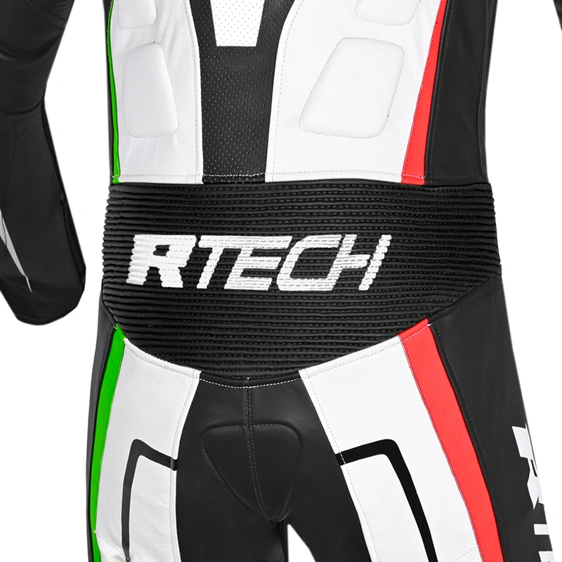 R-TECH DEFENDER GP 1 PC MONO DE MOTO NEGRO BLANCO ROJO VERDE