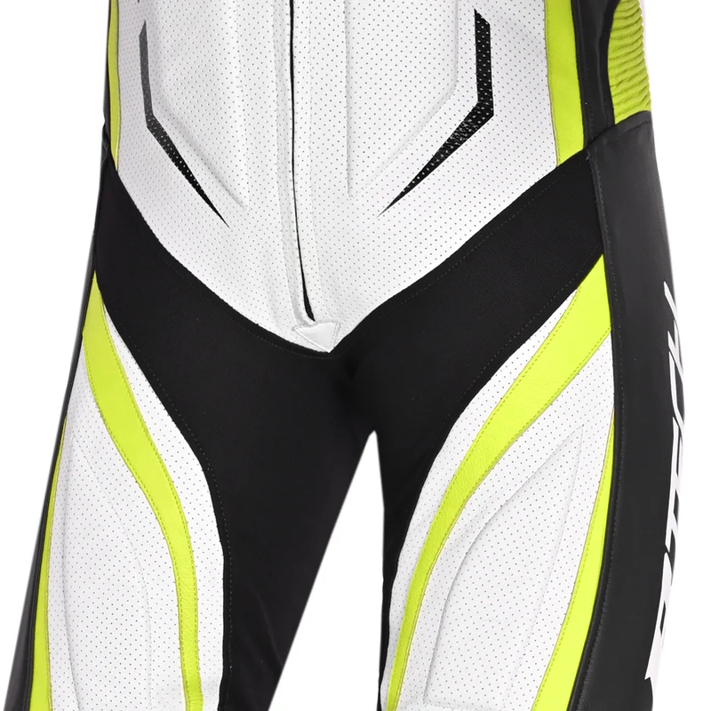 R-TECH DEFENDER GP 1 PC MONO DE MOTO BLANCO NEGRO AMARILLO FLOU