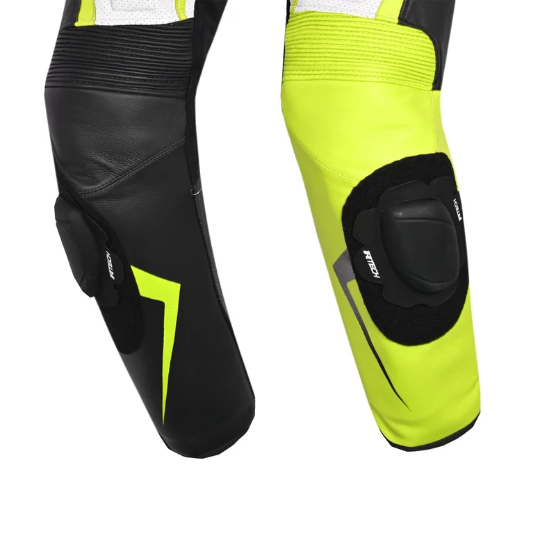 R-TECH DEFENDER GP 1 PC MONO DE MOTO BLANCO NEGRO AMARILLO FLOU