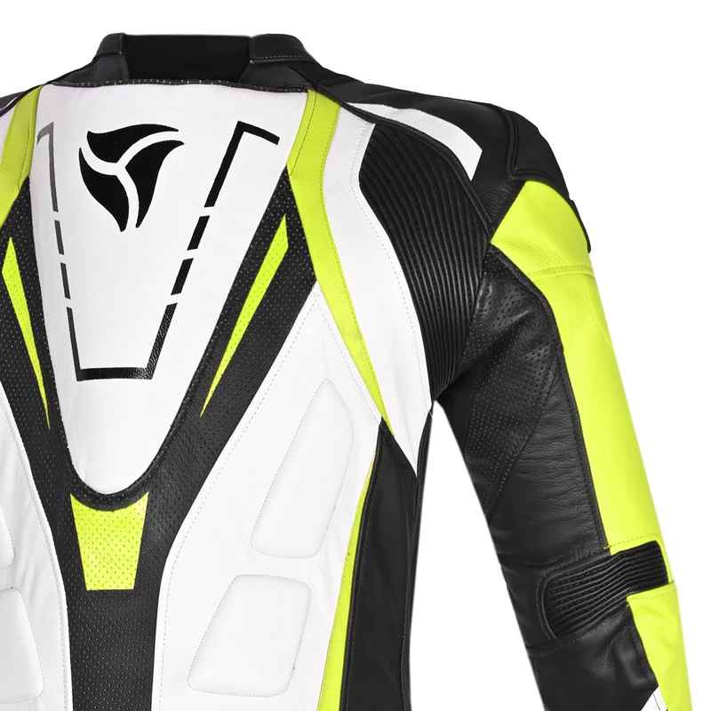 R-TECH DEFENDER GP 1 PC MONO DE MOTO BLANCO NEGRO AMARILLO FLOU