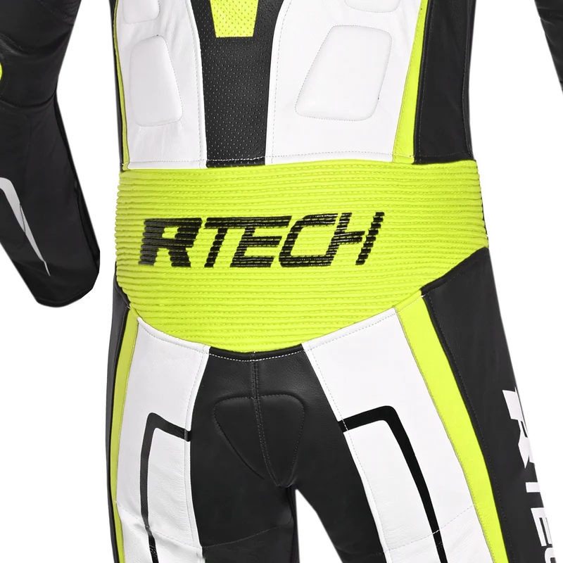 R-TECH DEFENDER GP 1 PC MONO DE MOTO BLANCO NEGRO AMARILLO FLOU
