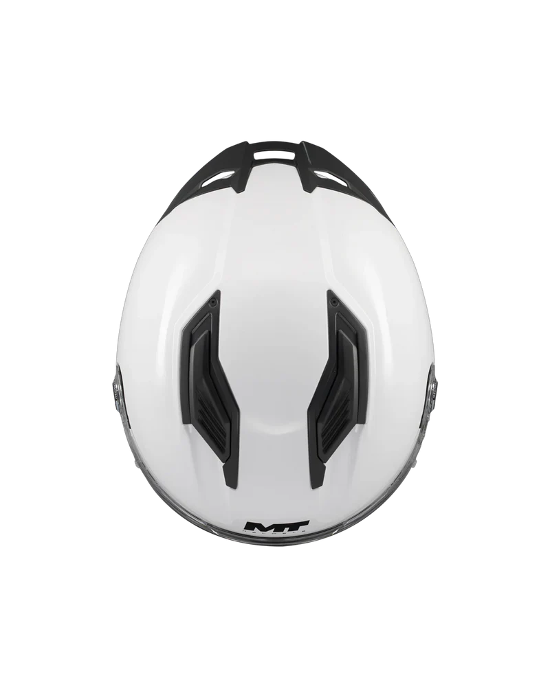 MT FF126 STINGER 2 PURE INTEGRALES CASCO DE MOTO A0 BLANCO PERLA BRILLO