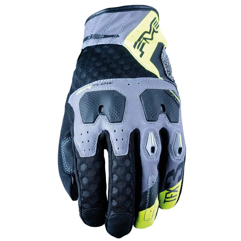 FIVE GUANTES TFX3 AIRFLOW GREY AMARILLO FLUO