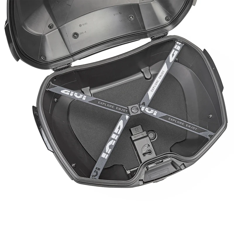 GIVI MALETA MK 49L V49/ARIA. NEGRO BASE. CATADIOPTRICO AHUMADO-COVER NEGRA- ALETA LATERAL NEGRA