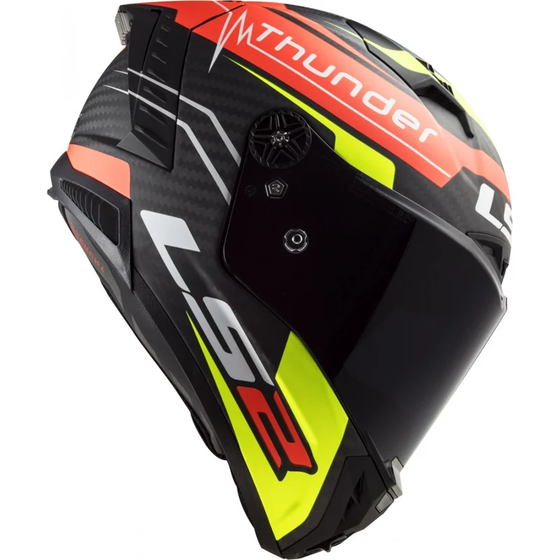 LS2 FF805 CASCO THUNDER CARBON BLACK ATTACK MATT RED / H-V YELLOW