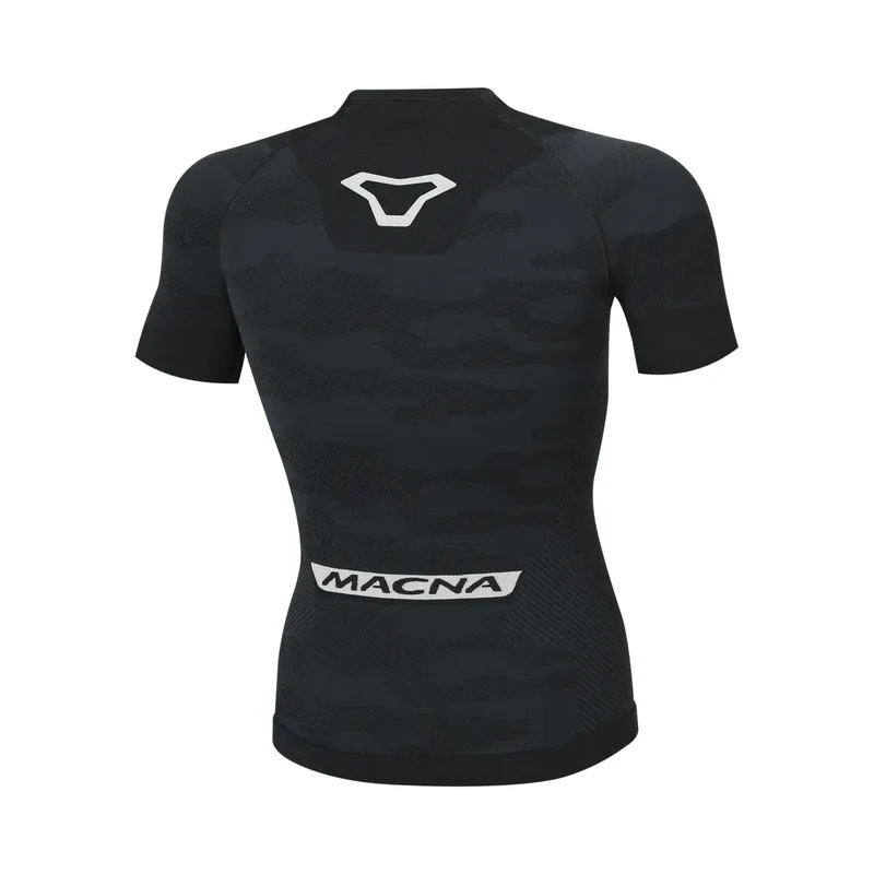 Macna Baselayer hombre ligera verano Camiseta Negro Gris Plateado