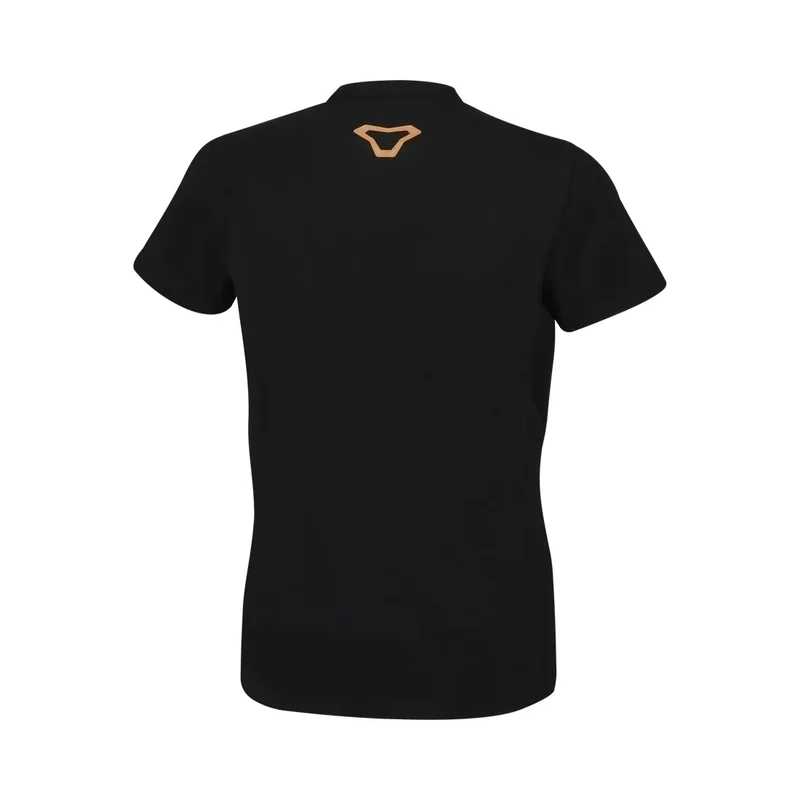 MACNA Logo Mujer Camisa Negra Amarilla