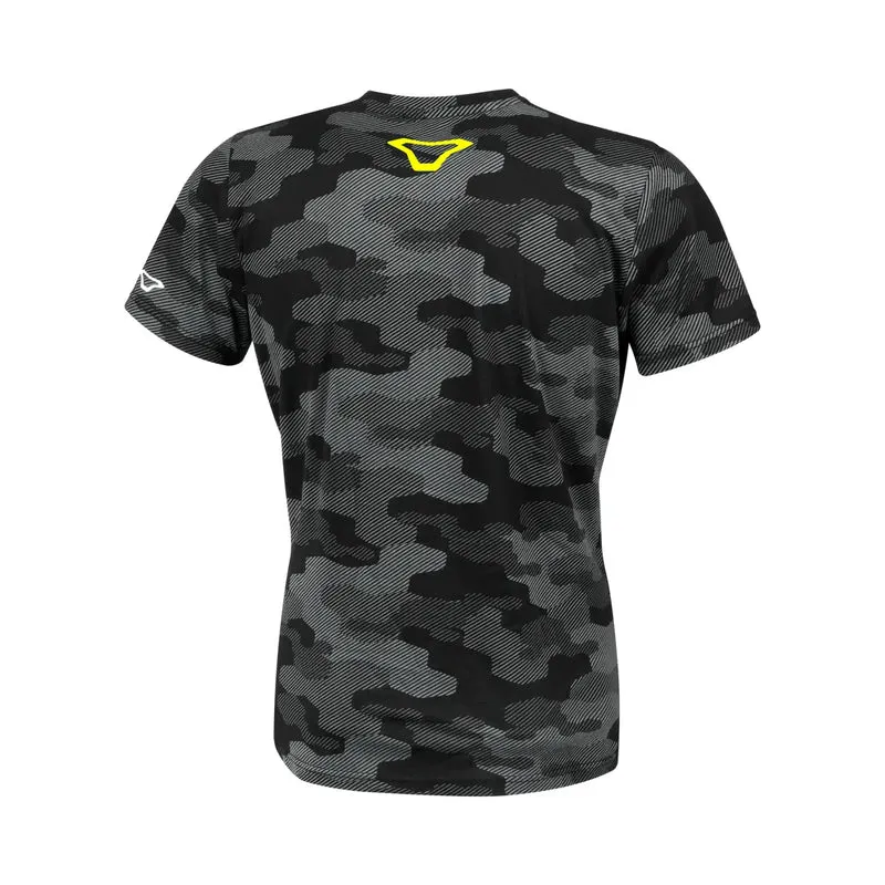 Macna Dazzle Rideaholic hombre Camiseta Negro Gris Amarillo Fluorescente