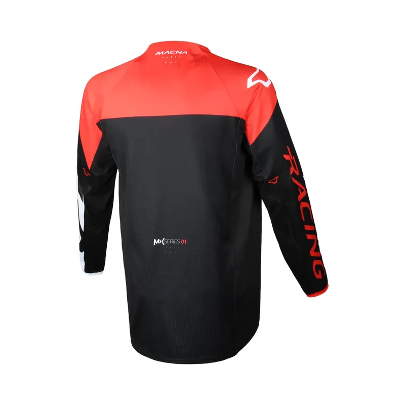 MACNA Backyard-1 hombre Camisa moto aventura Negro Rojo Blanco