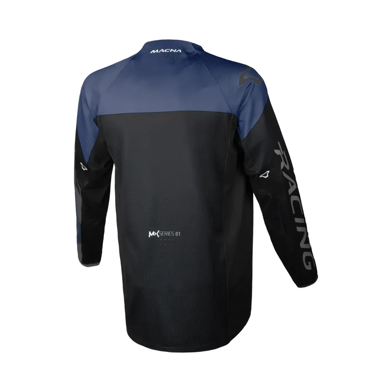 MACNA Backyard-1 hombre camisa ligera Negro Azul Gris