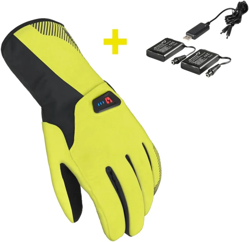 MACNA SPARK HOMBRES GUANTES MOTO CALEFACTADO AMARILLO NEGRO