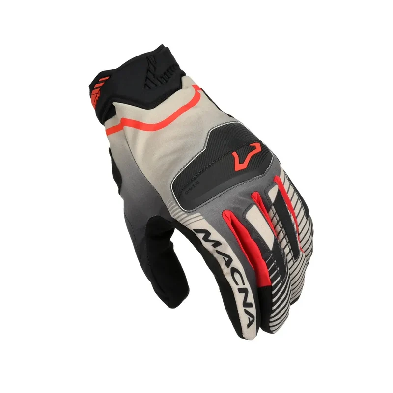 MACNA LITHIC Guantes Turismo De Motociclismo Negro Marrón Rojo