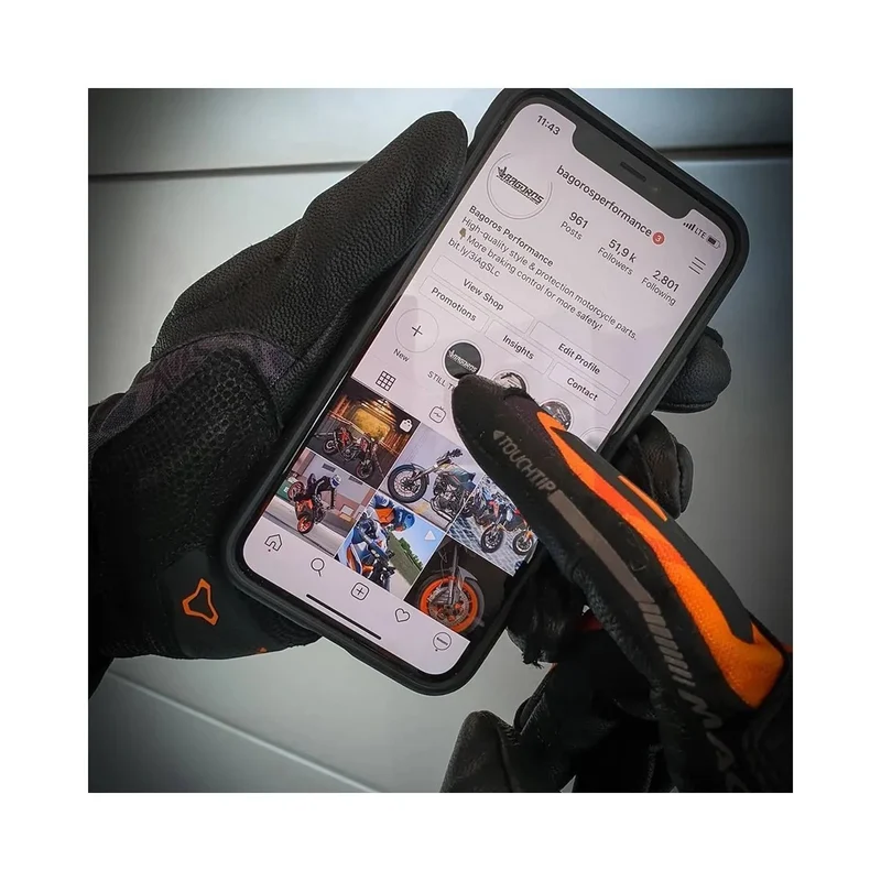 MACNA HAROS ROK BAGOROS HOMBRES GUANTES MOTO ERGOTHUMB NEGRO