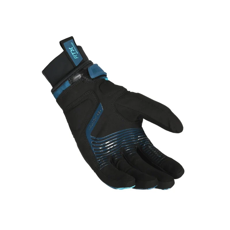 MACNA CREW RTX MUJERES GUANTES MOTO IMPERMEABLE NEGRO AZUL